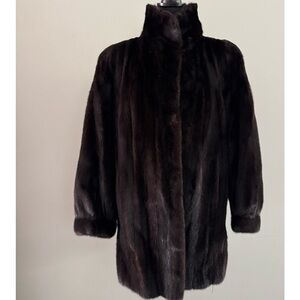 Authentic Mink Fur Coat. Approximate Sz 6